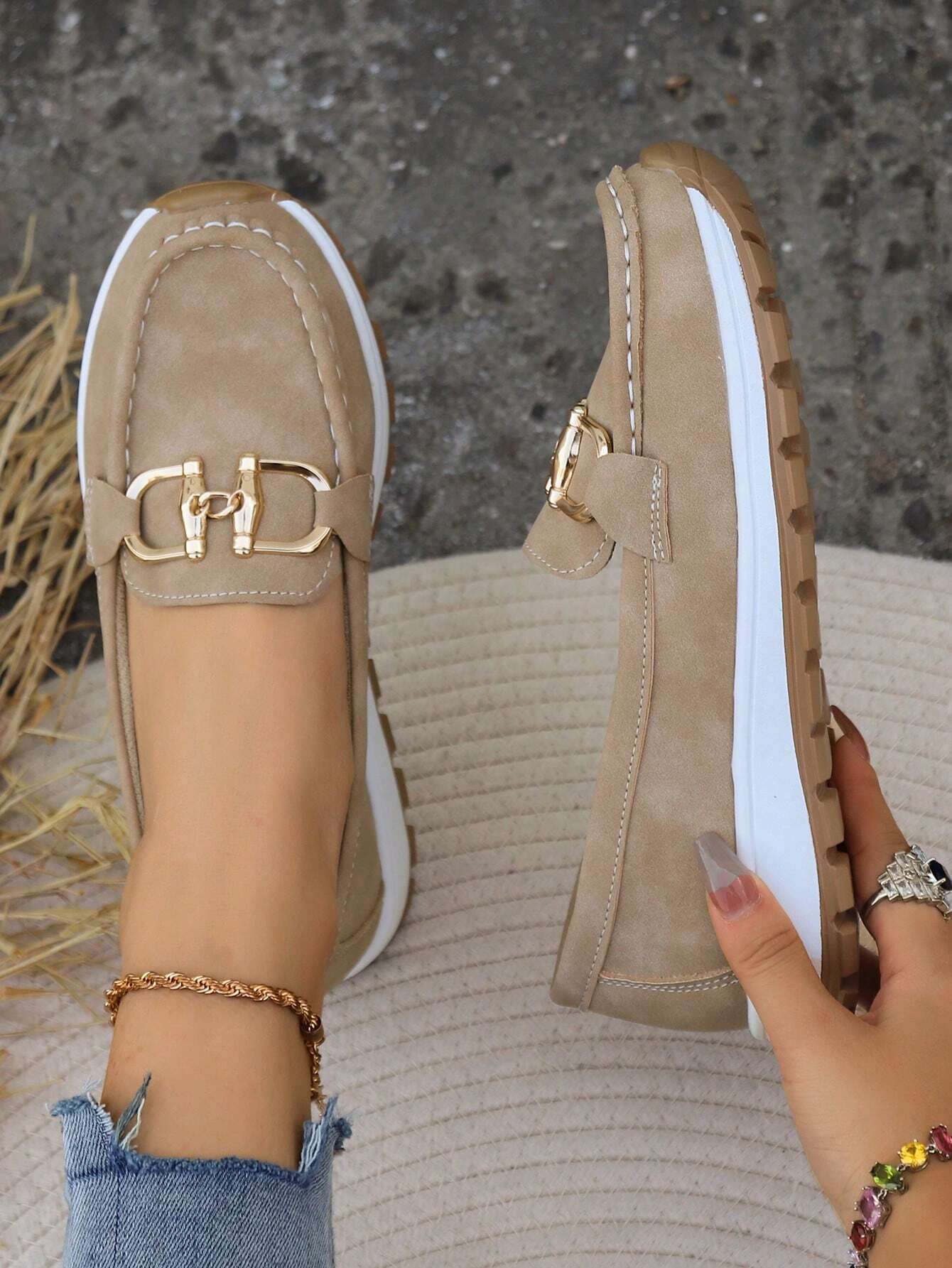 Mocassins Amalina En Daim