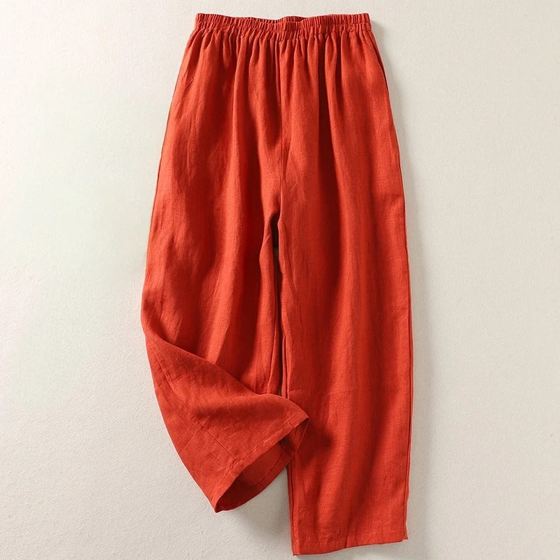Pantalon Léger En Lin Pour Femme