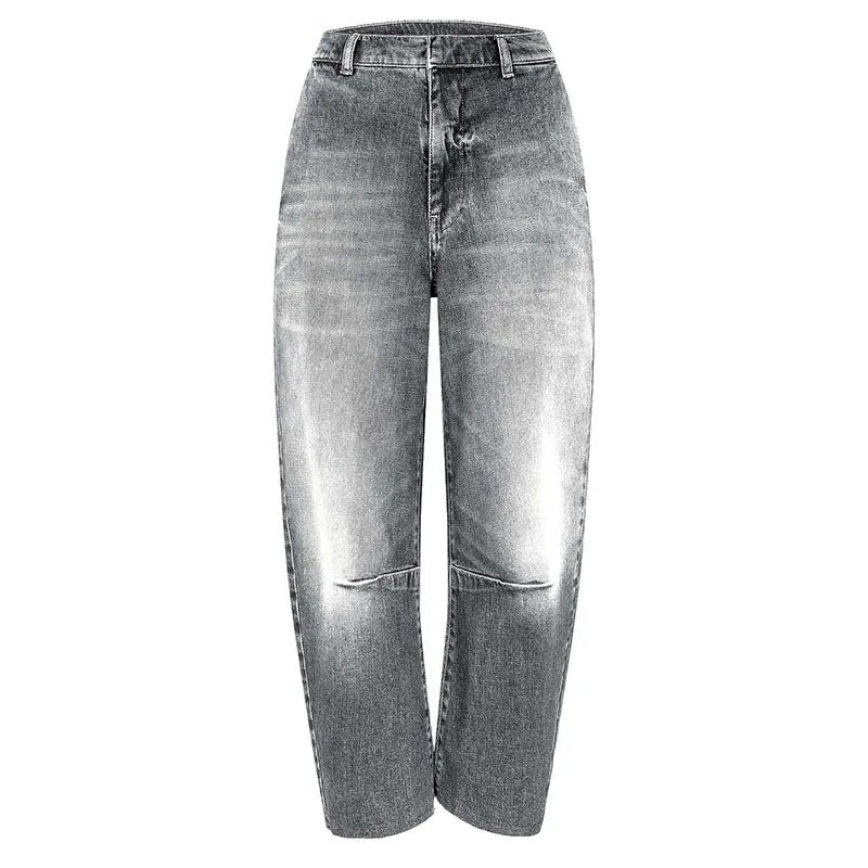 Veste décontractée en jean ceinturée avec col montant et manches longues