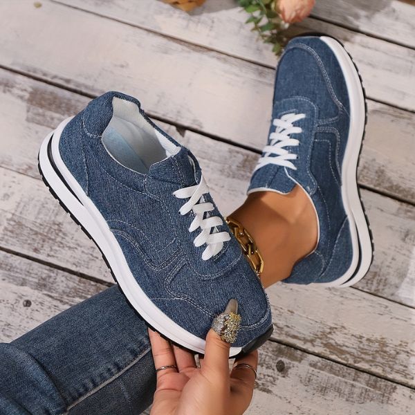 Baskets pour femmes bleu – Confortables et avec bon soutien