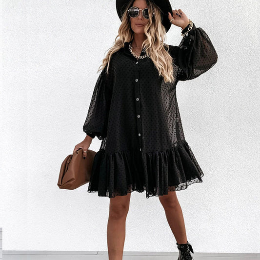 Robe-Chemise Noir Élite