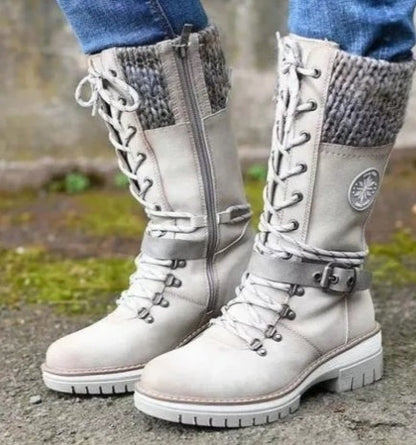 Chaussures à lacets mi-mollet