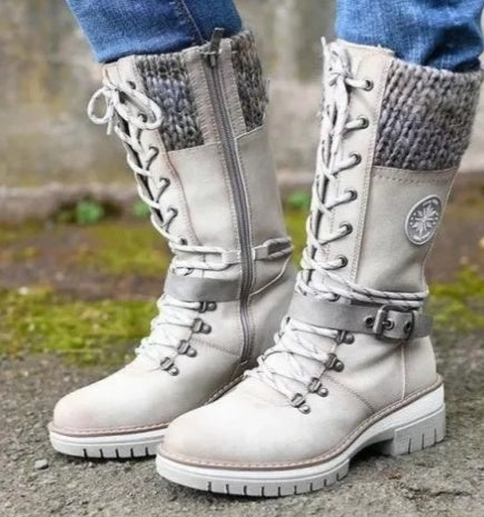 Chaussures à lacets mi-mollet