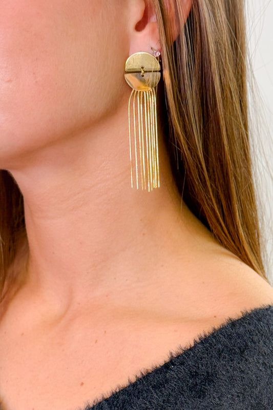 Boucles d'oreille Franges Dorés