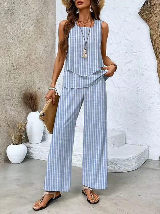 Ensemble de deux pièces avec haut et pantalon assortis