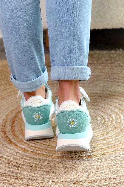 Basket Sun 68 Compensées Turquoise