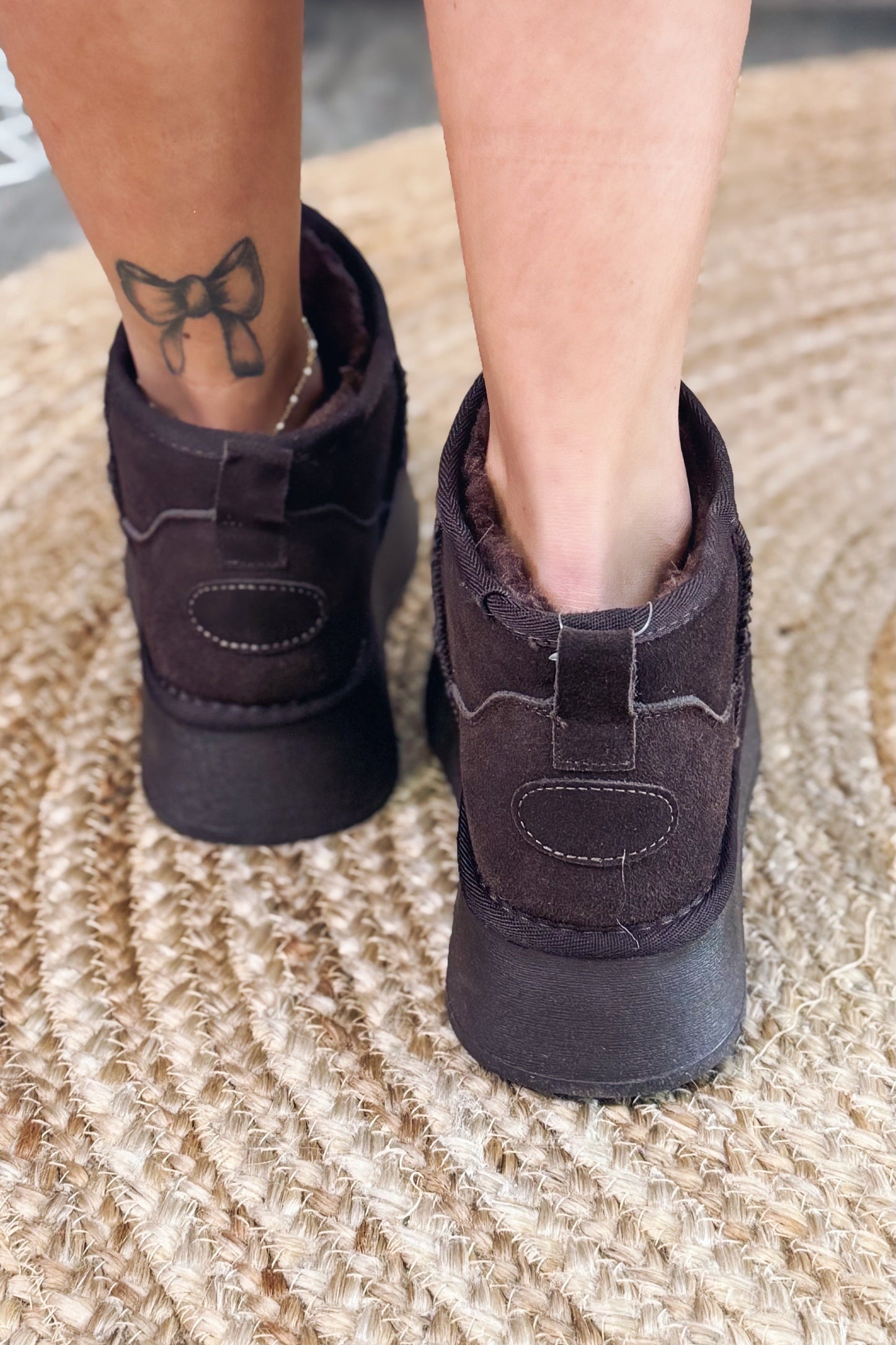 Boots Style Ugg Chocolat En Cuir