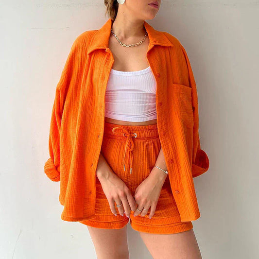 T-shirt deux pièces à manches longues pour femmes - tenue décontractée à la mode