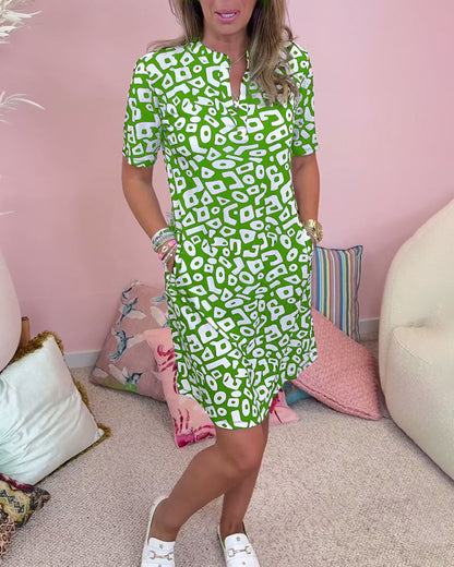 Viaro™ | Robe à motifs avec col en V et poches