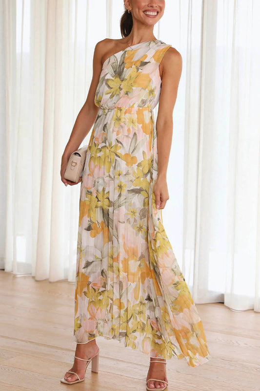 Caprice - Robe à motifs avec épaules dénudées