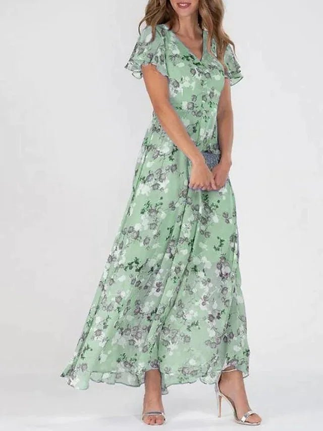 Kaitlyn | Élégante Robe Maxi à Fleurs