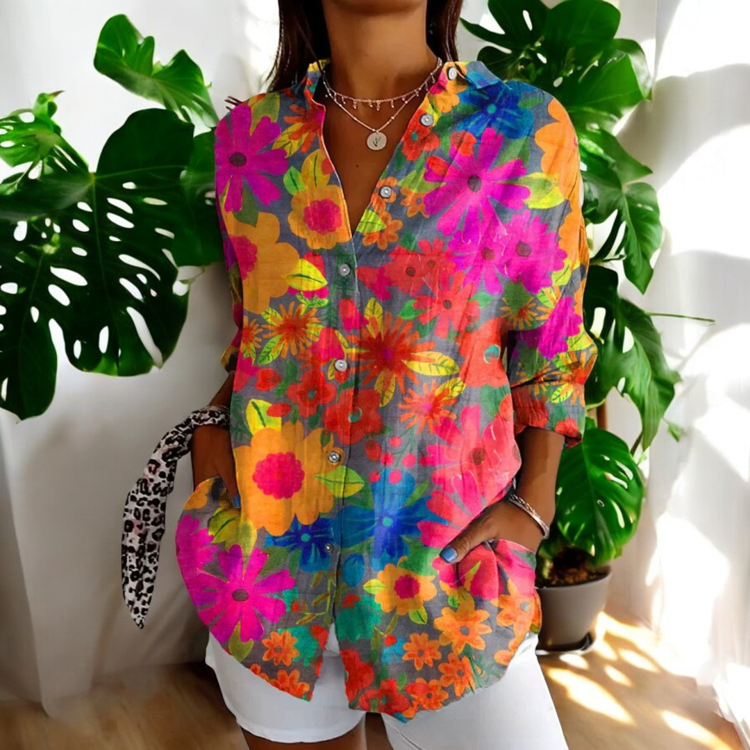Anie™ | Blouse Vintage Élégante en Imprimé Floral