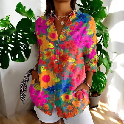 Anie™ | Blouse Vintage Élégante en Imprimé Floral
