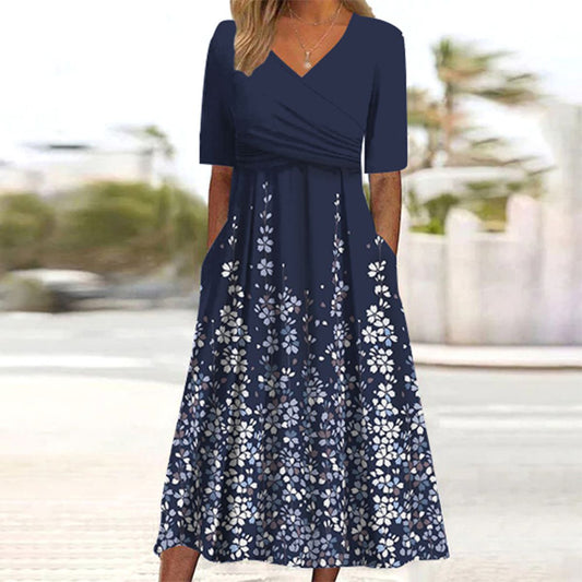Susannah | Élégante robe maxi avec motifs floraux