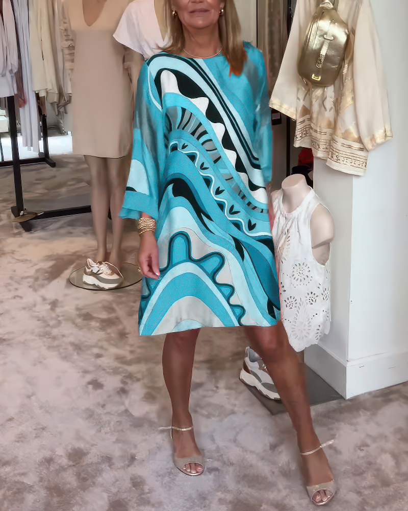 Amara – Robe élégante à col rond