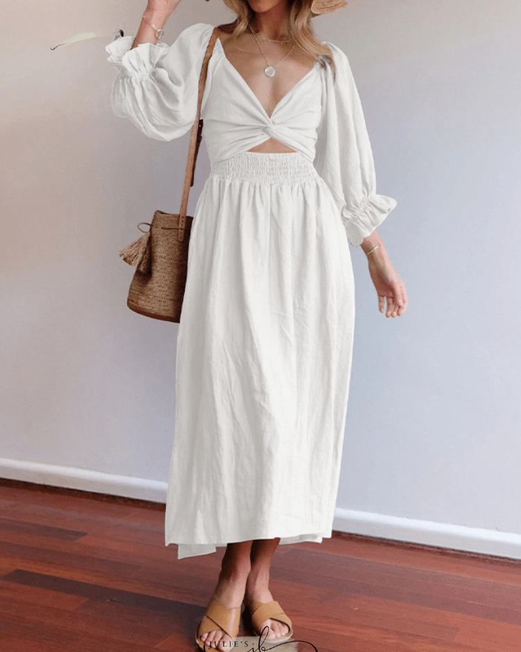 Tana | Robe Française à Manches Volantes