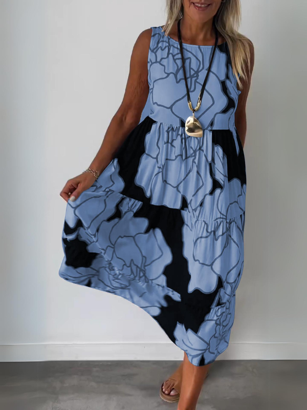 Robe Wanda Imprimée Sans Manches
