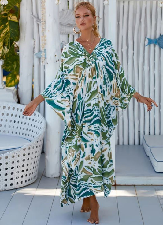 Robe Tropicale En Fibre De Bambou