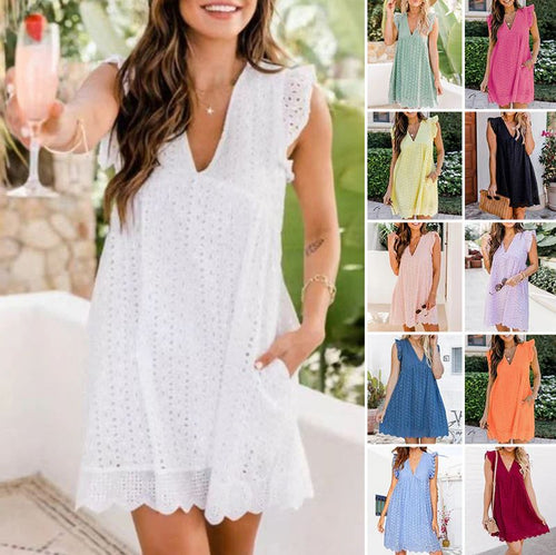 Robe Élégante en Dentelle Ajourée