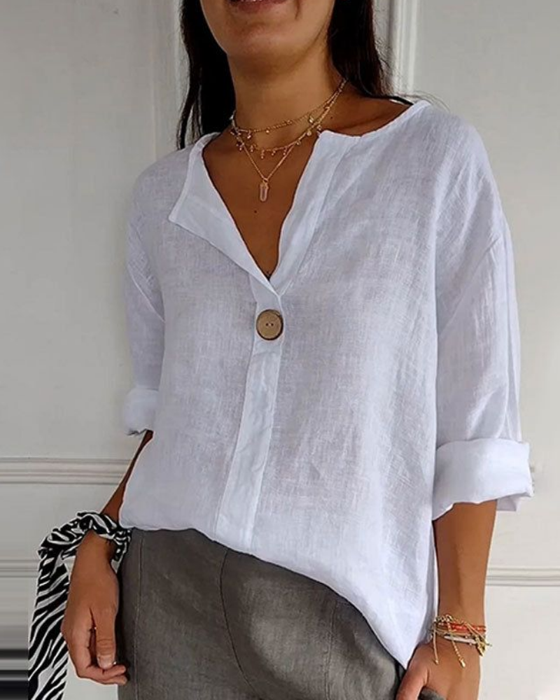 Yasmin™ | Haut Élégant en Coton et Lin