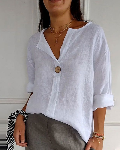 Yasmin™ | Haut Élégant en Coton et Lin