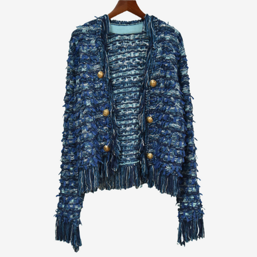 Maryvonne™ Veste Chic à Franges