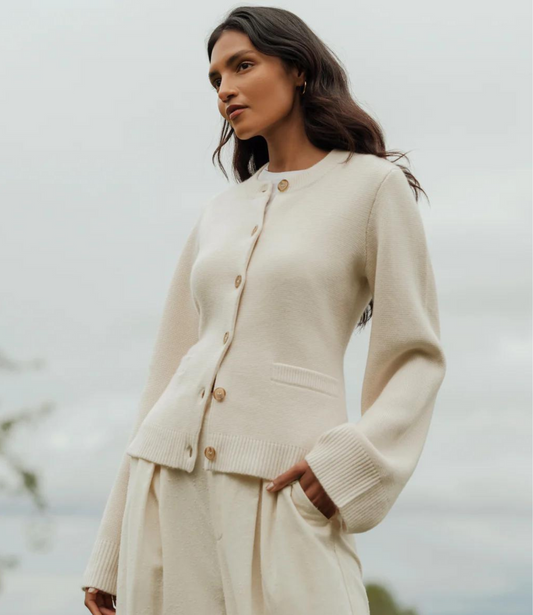 BELLAMY – CARDIGAN ÉLÉGANT À MANCHES ÉVASÉES