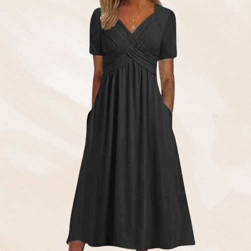 Mirella™ | Robe élégante à col en V