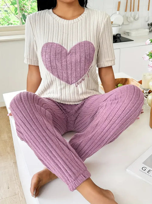 Ensemble Pyjama Amore En Velours Côtelé