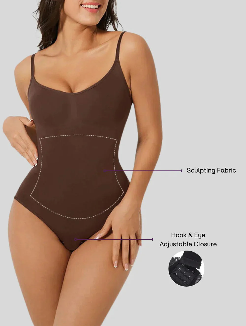 Body ajusté extensible élégant pour femme, style quotidien