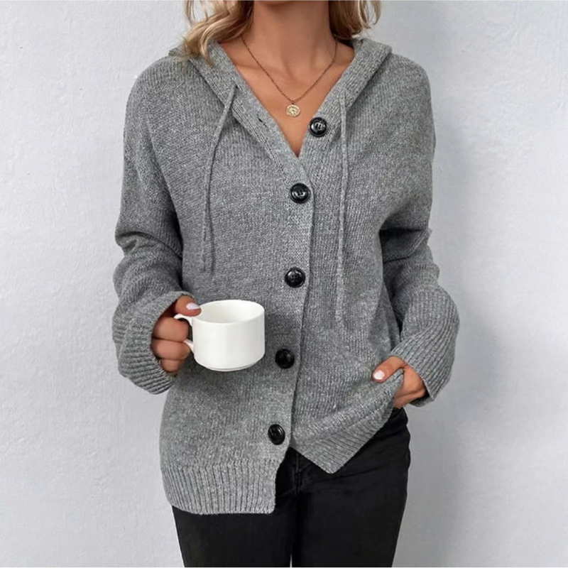 Cardigan en maille à boutons confortable pour femmes
