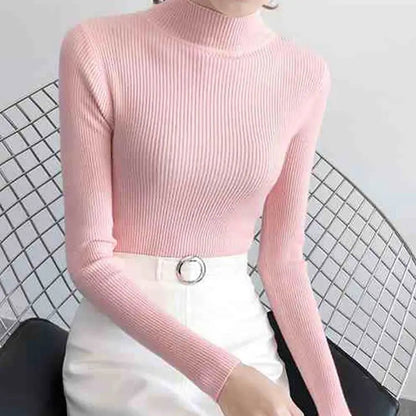 Pull en laine côtelé confortable pour femmes