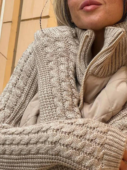 Cardigan en maille douillet d'automne