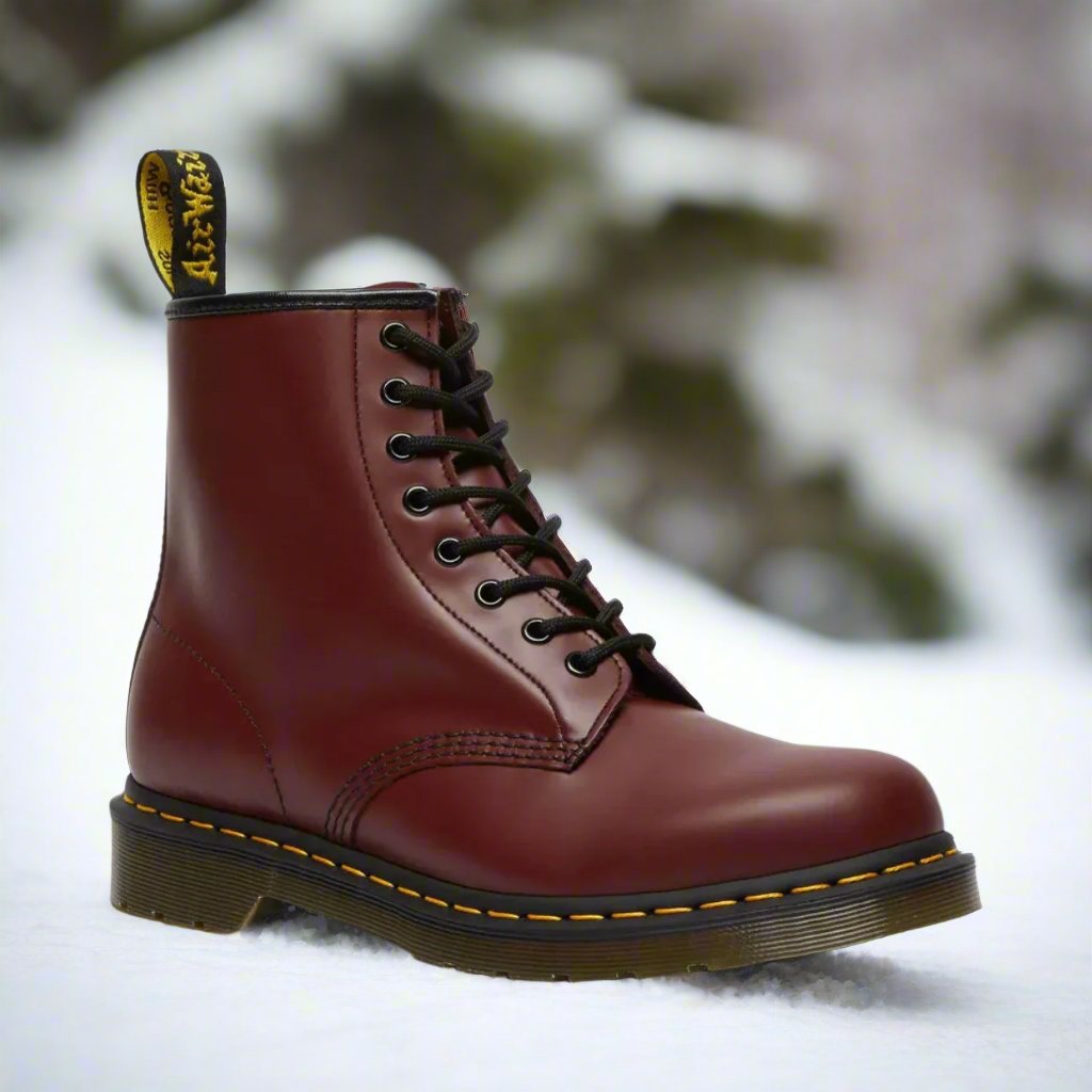Bottes classiques élégantes en cuir à lacets