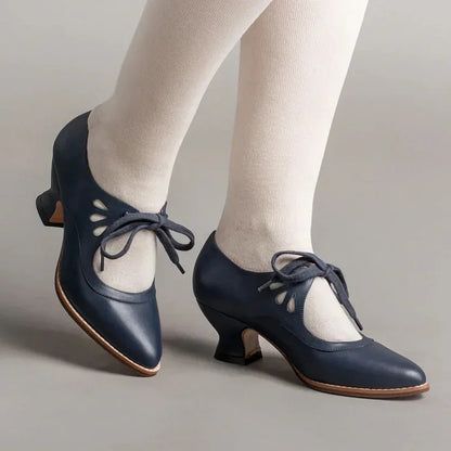 Lilly™ | Élégantes Talons en Cuir Vintage
