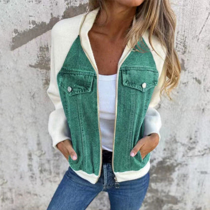 Veste en jean classique décontractée pour femmes