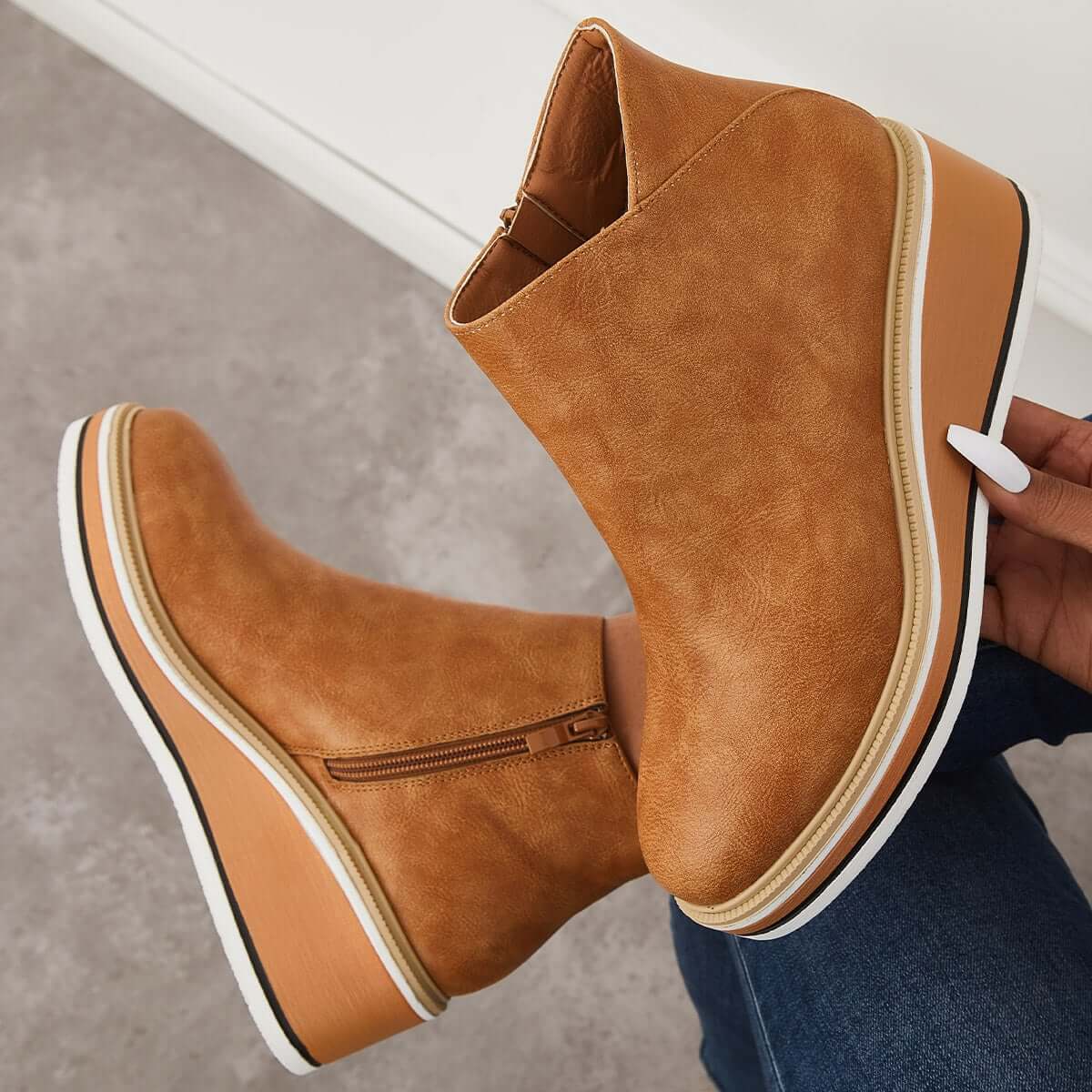 Bottes en cuir chics à la cheville pour un style quotidien
