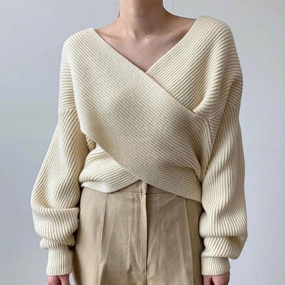 Benilde™ | Pull en maille croisée chic