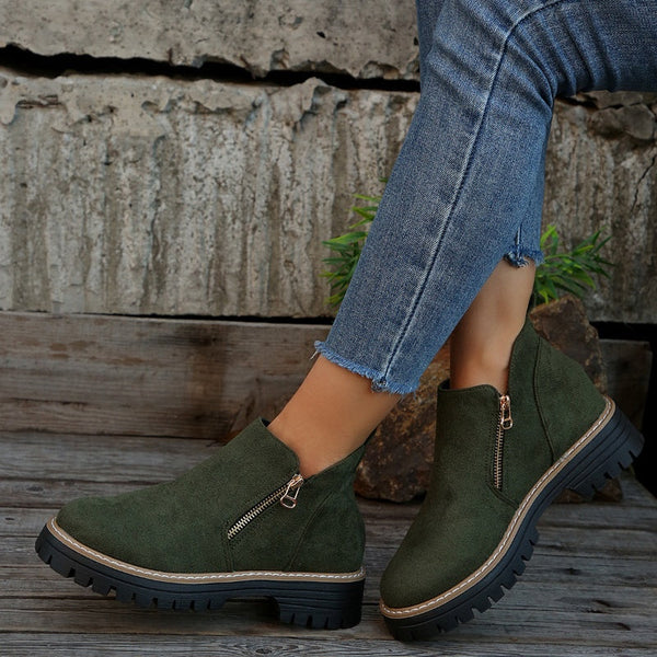Bottes Cheville en Cuir Classiques et Chic pour Femmes