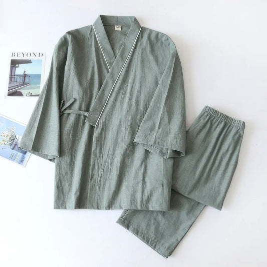 Ensemble De Pyjama Kimono Japonais Moderne Pour Homme
