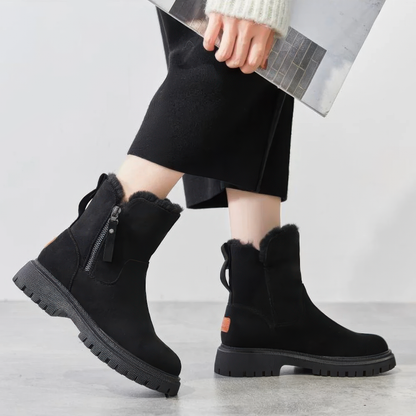 Bottes D'Hiver Chaudes Douillettes Avec Fermeture Éclair Pour Femmes