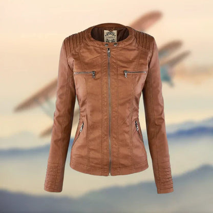 Veste À Capuche En Cuir Pour Femmes