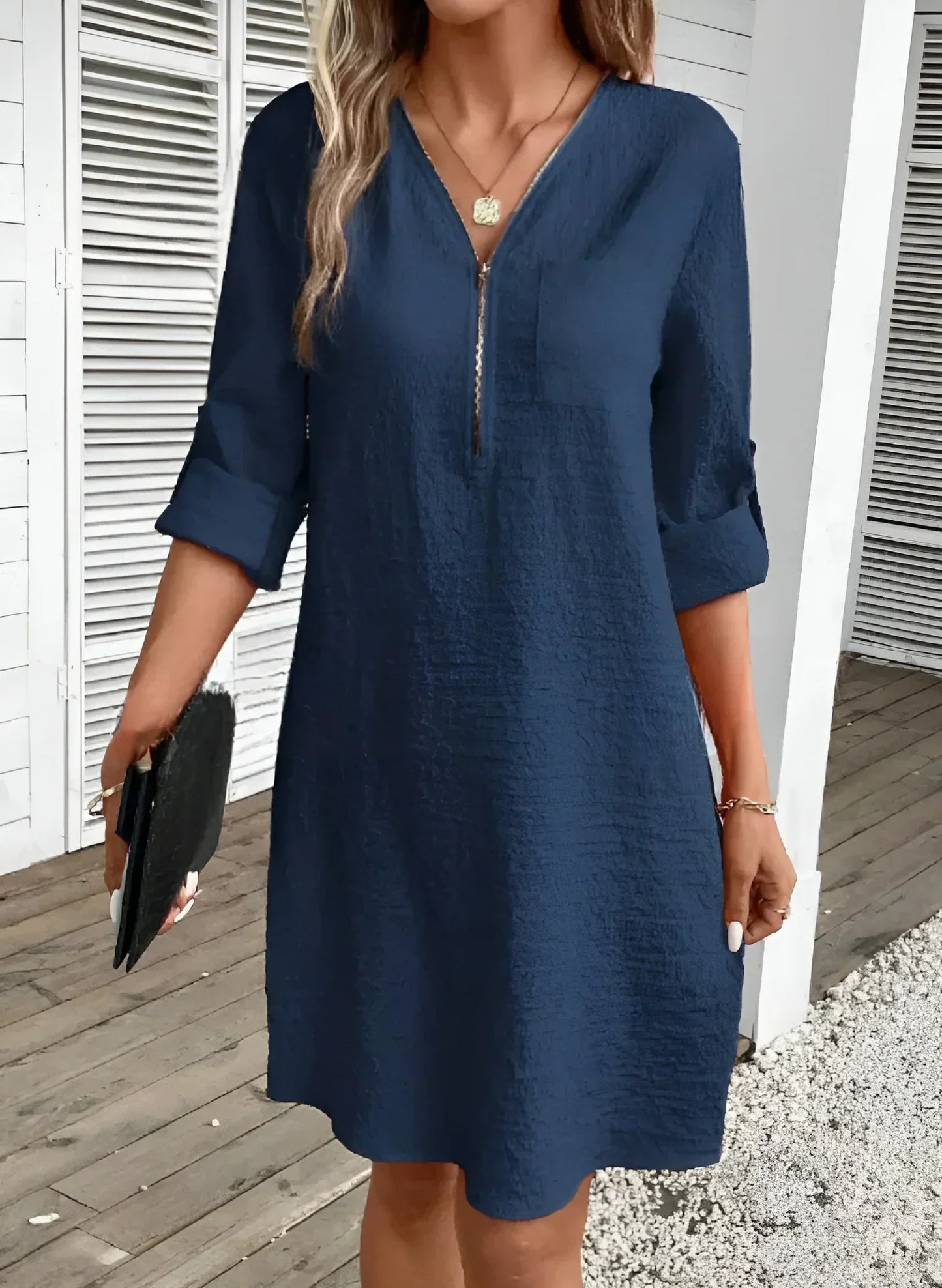 Néa™ | Robe zippée structurée avec poches