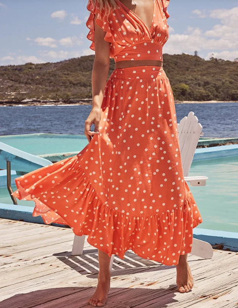 Robe Poka à pois imprimés de la collection « Day on The Beach ».