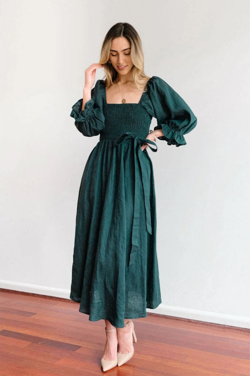 Tana | Robe Française à Manches Volantes
