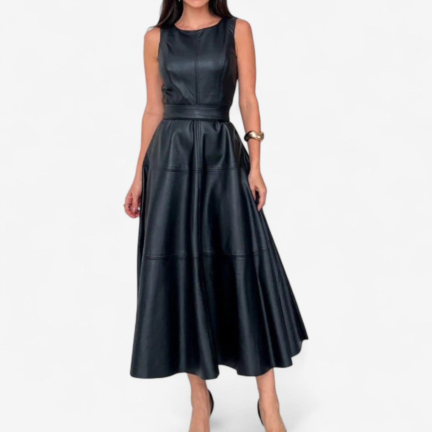 Regine™ Midi en Cuir Intemporel