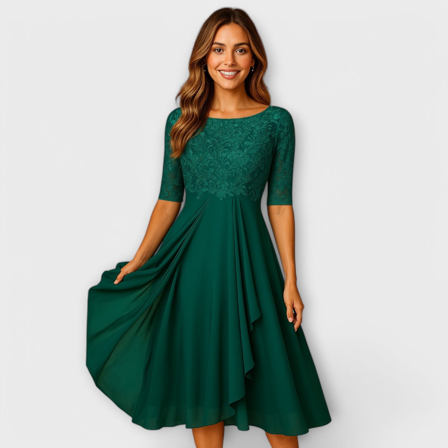 Élodie™ | Élégante Robe pour Invité de Mariage