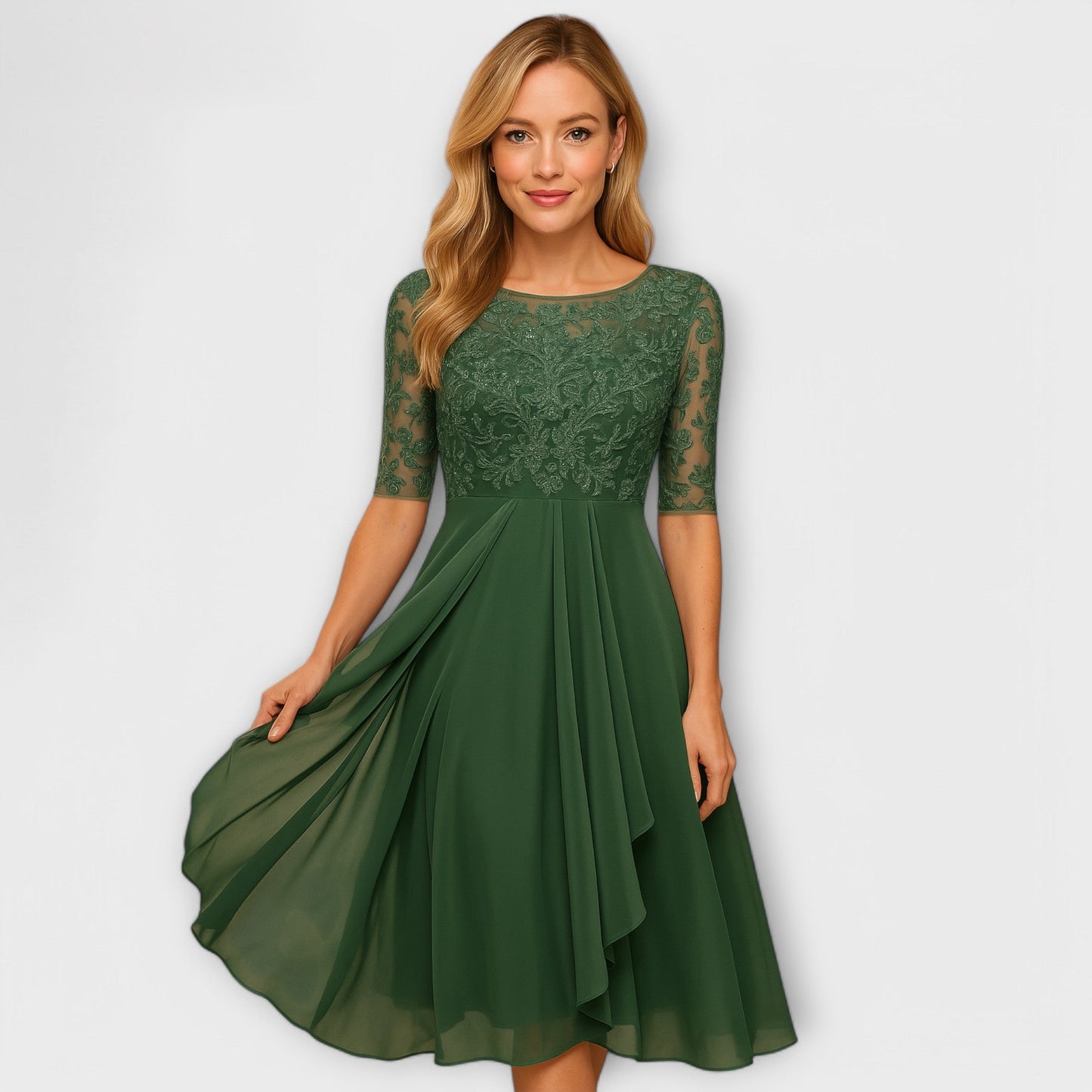 Élodie™ | Élégante Robe pour Invité de Mariage