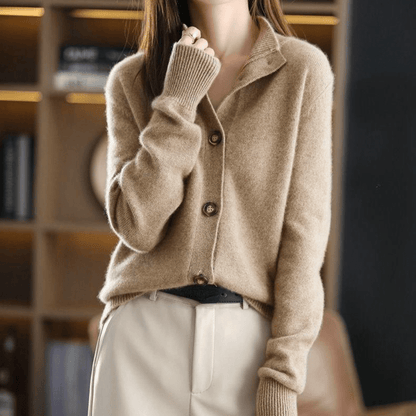 Cardigan en cachemire doux et confortable tricoté
