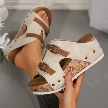 Sandales compensées orthopédiques pour un maintien confortable